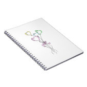 Pastel Colors Heart Balloons Notizblock (Rechte Seite)