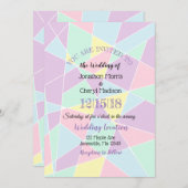 Pastel Colors Hochzeitseinladungen Einladung (Vorne/Hinten)