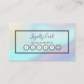 Pastel Colors Holographic Elegante Visitenkarte (Vorderseite)