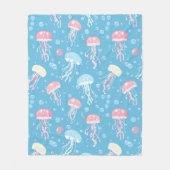 Pastel colors jelly fish pattern fleecedecke (Vorderseite)