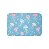Pastel colors jellyfish pattern badematte (Vorderseite)