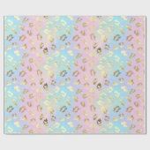 Pastel Colors Leopard Skin Bandana Geschenkpapier (Flach)