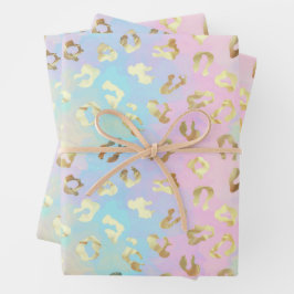 Pastel Colors Leopard Skin Bandana Geschenkpapier Set
