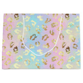 Pastel Colors Leopard Skin Bandana Große Geschenktüte (Vorderseite)