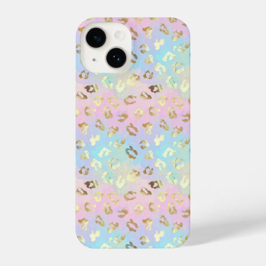 Pastel Colors Leopard Skin Bandana iPhone Hülle (Rückseite)