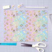 Pastel Colors Leopard Skin Bandana Seidenpapier (Handwerk)