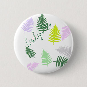 Pastel Colors Lucky Fern Button