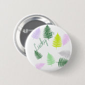 Pastel Colors Lucky Fern Button (Vorne & Hinten)