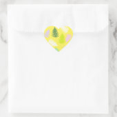Pastel Colors Lucky Fern Herz-Aufkleber (Tasche)