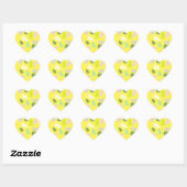 Pastel Colors Lucky Fern Herz-Aufkleber (Blatt)