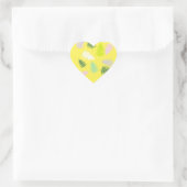 Pastel Colors Lucky Fern Herz-Aufkleber (Tasche)