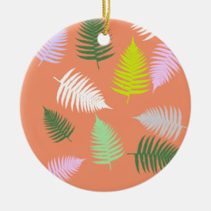Pastel Colors Lucky Fern Keramik Ornament
