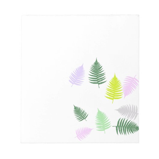 Pastel Colors Lucky Fern Notizblock (Vorderseite)