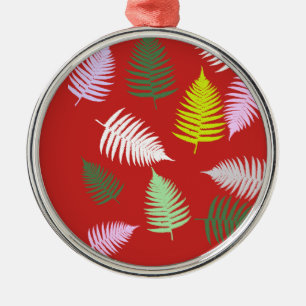 Pastel Colors Lucky Fern Ornament Aus Metall