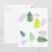 Pastel Colors Lucky Fern Postkarte (Vorne/Hinten)