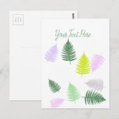 Pastel Colors Lucky Fern Postkarte (Vorne/Hinten)