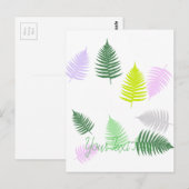 Pastel Colors Lucky Fern Postkarte (Vorne/Hinten)