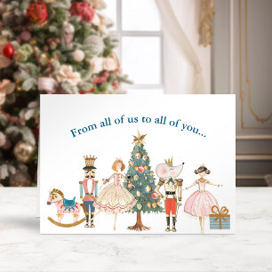 Pastel Colors Nutcracker Thema Weihnachtskarte Karte