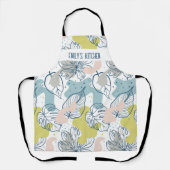 Pastel colors Palm leaves and organic shapes Schürze (Vorderseite)