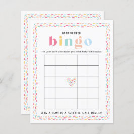 Pastel Colors Rainbow Baby Dusche Bingo Spiel
