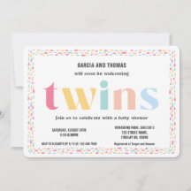 Pastel Colors Rainbow Baby Showroom Twins Sprinkle