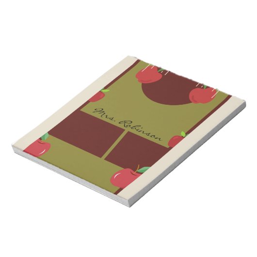 Pastel Colors Red Apples Notepad Notizblock (Rotiert)