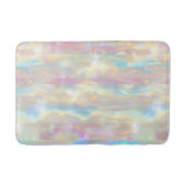 Pastel Colors Shimmering Iridescent Stripes Patter Badematte (Vorderseite)