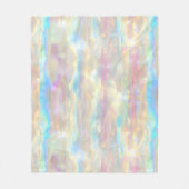 Pastel Colors Shimmering Iridescent Stripes Patter Fleecedecke (Vorderseite)