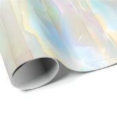 Pastel Colors Shimmering Iridescent Stripes Patter Geschenkpapier (Rolleneckpunkt)