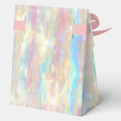 Pastel Colors Shimmering Iridescent Stripes Patter Geschenkschachtel (Rückseite)