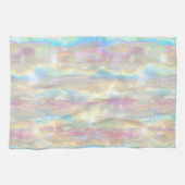 Pastel Colors Shimmering Iridescent Stripes Patter Geschirrtuch (Horizontal)