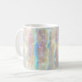 Pastel Colors Shimmering Iridescent Stripes Patter Kaffeetasse (Vorderseite Links)