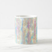 Pastel Colors Shimmering Iridescent Stripes Patter Kaffeetasse (Mittel)