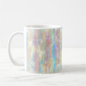 Pastel Colors Shimmering Iridescent Stripes Patter Kaffeetasse (Links)