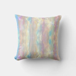 Pastel Colors Shimmering Iridescent Stripes Patter Kissen