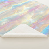 Pastel Colors Shimmering Iridescent Stripes Patter Sherpadecke (3/4)