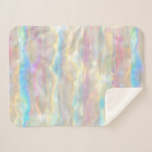 Pastel Colors Shimmering Iridescent Stripes Patter Sherpadecke (Vorderseite (Horizontal))