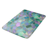 Pastel colors stained glass mosaic pattern badematte (Schrägansicht)