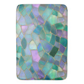 Pastel colors stained glass mosaic pattern badematte (Vorderseite Vertikal)