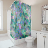 Pastel colors stained glass mosaic pattern duschvorhang (Beispiel)