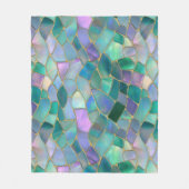 Pastel colors stained glass mosaic pattern fleecedecke (Vorderseite)