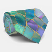 Pastel colors stained glass mosaic pattern krawatte (Gerollt)