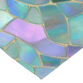 Pastel colors stained glass mosaic pattern kurzer tischläufer (Ecke)