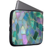 Pastel colors stained glass mosaic pattern laptopschutzhülle (Vorne Rechts)