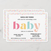 Pastel Colors Sweet Rainbow Baby Dusche Einladung (Vorne/Hinten)
