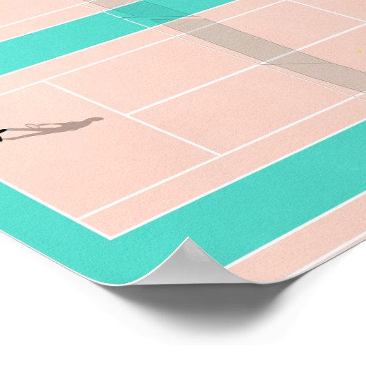 Pastel Colors - Tennisplatz Poster (Ecke)