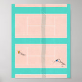 Pastel Colors - Tennisplatz Poster (Vorne)