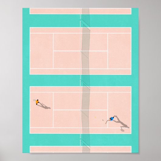 Pastel Colors - Tennisplatz Poster (Vorne)