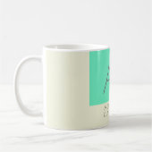 Pastel Colors Trendy Monogram Initials Minimalisti Kaffeetasse (Links)