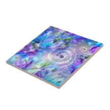 Pastel Colors Whimsical Abstrakt Blue Lila Green